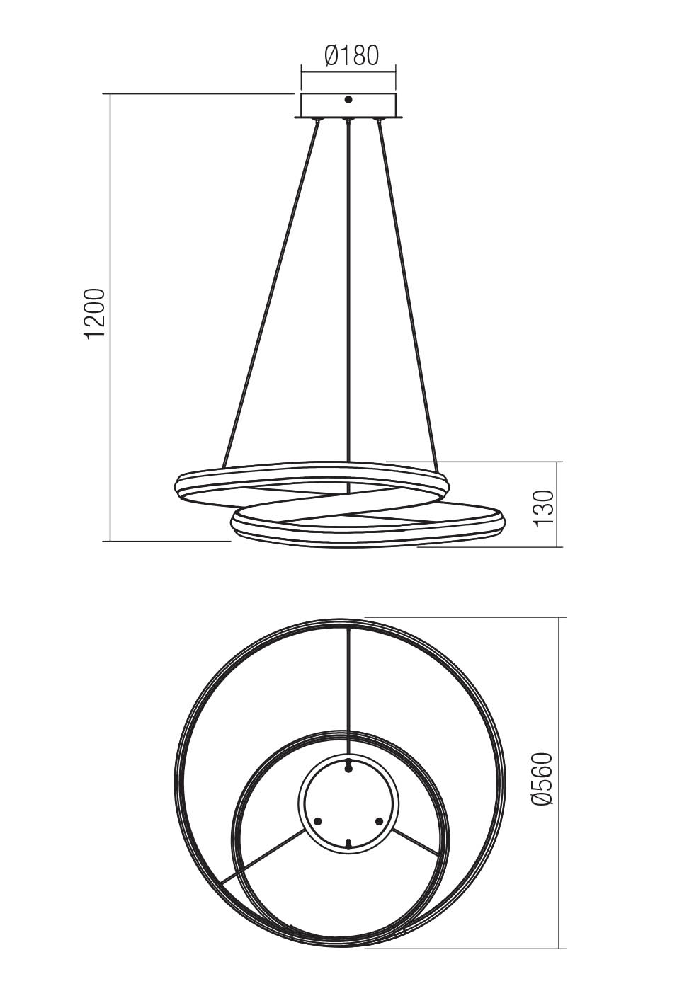 Torsion Pendant lamp